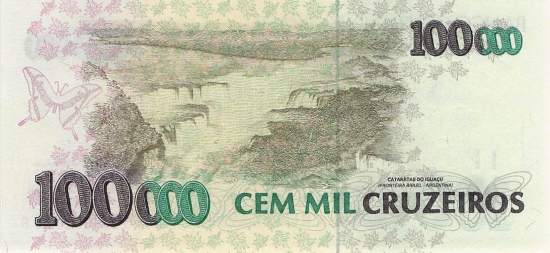 100000 Cruzeiros 1990